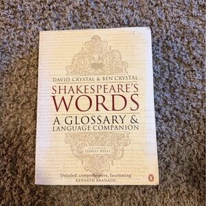 Shakespeare's Words Hardcover Book - Cream & Red Cover